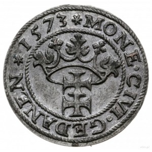 szeląg 1573, Gdańsk; moneta wybita w czasie bezkrólewia...