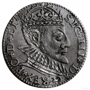 trojak 1590, Ryga; duża głowa króla; Iger R.90.2.c (R2)...