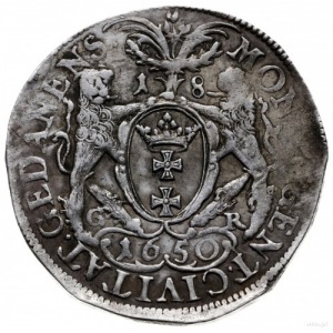 ort 1650, Gdańsk; wariant bez obwódek, Aw: Popiersie w ...