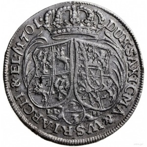 2/3 talara (gulden) 1701, Drezno; IL-H (inicjały Jana L...