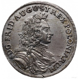 2/3 talara (gulden) 1702, Drezno; IL-H pod tarczami, ha...