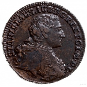 trojak 1766, Kraków; popiersie króla w zbroi, wieniec z...