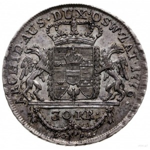 30 krajcarów (dwuzłotówka) 1776, Wiedeń; Plage 9, Eypel...