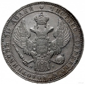 1 1/2 rubla = 10 złotych 1835 Н-Г, Petersburg; szeroka ...