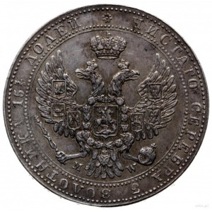 3/4 rubla = 5 złotych 1841 M-W, Warszawa; odmiana z luź...