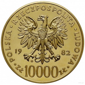 10.000 złotych 1982, Szwajcaria; Jan Paweł II / popiers...