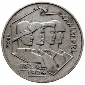 20 złotych 1974, Warszawa; XXX lat PRL /górnik w kasku/...