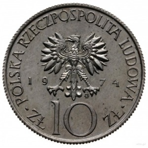 10 złotych 1974, Warszawa; Adam Mickiewicz PRÓBA; Parch...