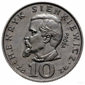 10 złotych 1974, Warszawa; Henryk Sienkiewicz PRÓBA; Pa...