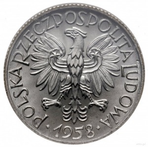 1 złoty 1958, Warszawa; /dwa gołąbki/, PRÓBA-NIKIEL; Pa...