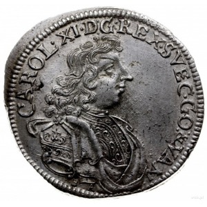 gulden 1684, Szczecin; AAJ 101, Dav. 765; nierówno wyci...