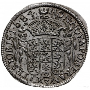 gulden 1684, Szczecin; AAJ 101, Dav. 765; nierówno wyci...