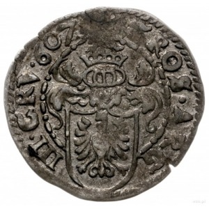 3 krajcary 1607, Cieszyn; obwódki po obu stronach monet...