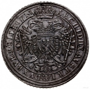 talar 1714, Wrocław; Aw: Popiersie w prawo i napis woko...