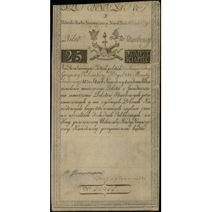 25 złotych polskich 8.06.1794, seria B, numeracja 31455...