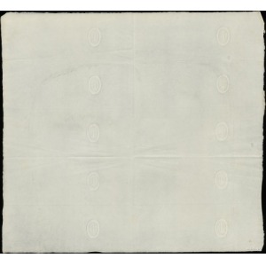 arkusz papieru do druku banknotów 1 złoty z 1863 roku, ...