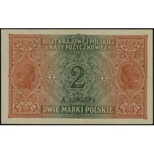 2 marki polskie 9.12.1916, jenerał, seria A,numeracja 1...