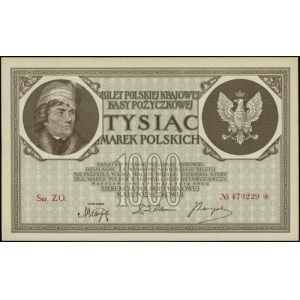 1.000 marek polskich 17.05.1919, znak wodny “orły i lit...