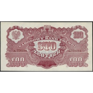 100 złotych 1944, w klauzuli OBOWIĄZKOWE, seria Ax, num...