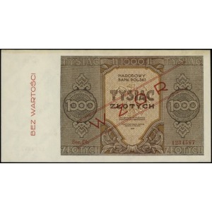 1.000 złotych 1945; seria zastępcza Dh, numeracja 12345...