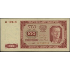 100 złotych 1.07.1948, seria EK, numeracja 9356526; Luc...