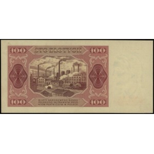 100 złotych 1.07.1948, seria EK, numeracja 9356526; Luc...