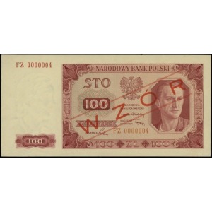 100 złotych 1.07.1948, seria FZ, numeracja 0000004, obu...