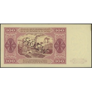 100 złotych 1.07.1948, seria KE, numeracja 0000010, bez...