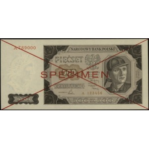 500 złotych 1.07.1948, seria A, numeracja 790000 / 1234...