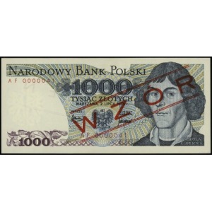 1.000 złotych 2.07.1975, seria AF, numeracja 0000041, o...