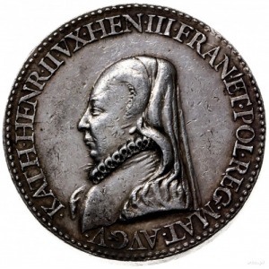 XIX-wieczna odbitka medalu poświęconego matce króla Kat...