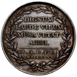 medal z 1780 r. autorstwa F. Holzhaeussera poświęcony I...