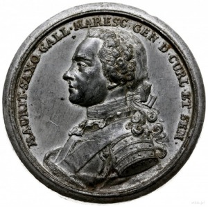 medal z 1750 r. sygnowany DE KAM FE wybity we Francji; ...