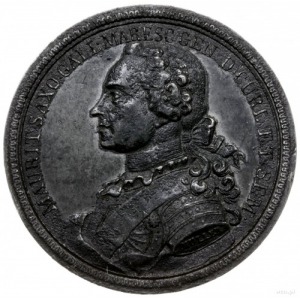 medal z 1750 r. sygnowany MULLER wybity we Francji; Aw:...