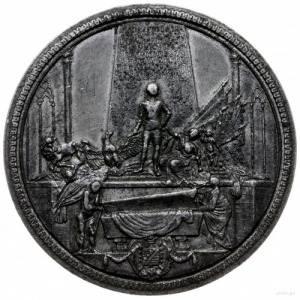 medal z 1750 r. sygnowany MULLER wybity we Francji; Aw:...