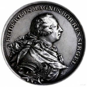 medal z 1760 r. autorstwa Jakuba Abrahama wybity z okaz...