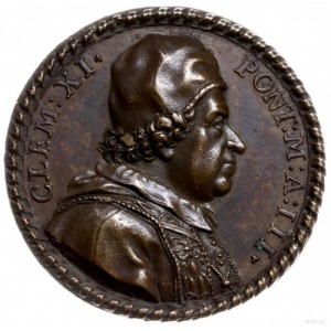 medal z 1703 r. autorstwa E. Hameraniego; Aw: Popiersie...