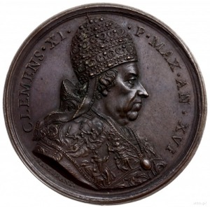 medal z 1716 r. autorstwa Hameraniego; Aw: Popiersie pa...
