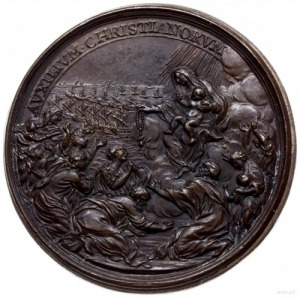 medal z 1716 r. autorstwa Hameraniego; Aw: Popiersie pa...