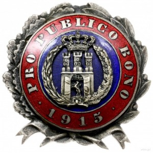 Lwów; odznaka pamiątkowa PRO PUBLICO BONO 1915 dla urzę...
