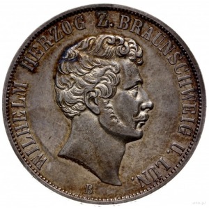dwutalar = 3 1/2 guldena 1856 B, Brunszwik; wybite z ok...