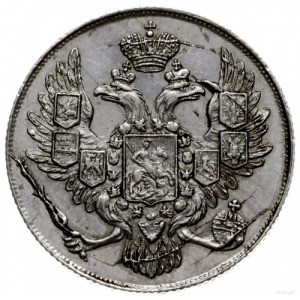 3 ruble 1843, Petersburg; Bitkin 89 (R), Fr. 160; platy...