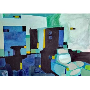 Adam KOZIK (b. 1972), Interior with yellow accents, 2017