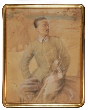 Teodor AXENTOWICZ (1859-1938), Portret legionisty - szkic, ok. 1915