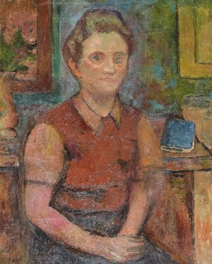 Jerzy FEDKOWICZ (1891-1959), Kobieta i niebieska książka