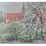 Michalina KRZYŻANOWSKA (1883-1962), Pejzaż z kwitnącym drzewem