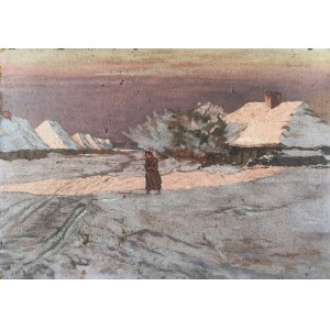 Malarz nieokreślony (XIX/XX w.), Wieś zimą