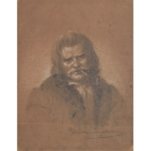 Andrzej (Jędrzej) GRABOWSKI (1833-1886), Portret mężczyzny z fajką - Kowaluka ze Strepowa