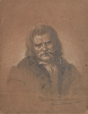 Andrzej (Jędrzej) GRABOWSKI (1833-1886), Portret mężczyzny z fajką - Kowaluka ze Strepowa