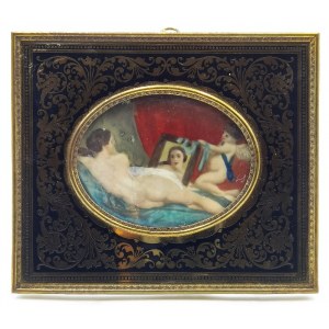 Malarz nieokreślony (XIX/XX w.), Wenus z lustrem - wg Velazqueza - miniatura